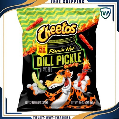Cheetos Crunchy Cheese Flavored Snacks Flamin' Hot Dill Pickle 8.5oz 1 Bag
