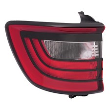 2014-2022 Dodge Durango Left Outer LED Tail Light Red Clear Lens Black Housing