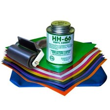 Vinyl Repair Kit Patches 8" x 8" for Inflatable with Glue Cement and Roller