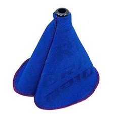 Jdm Style Universal Shift Boot Cover Hyper Fabric With Red Stitching Blue