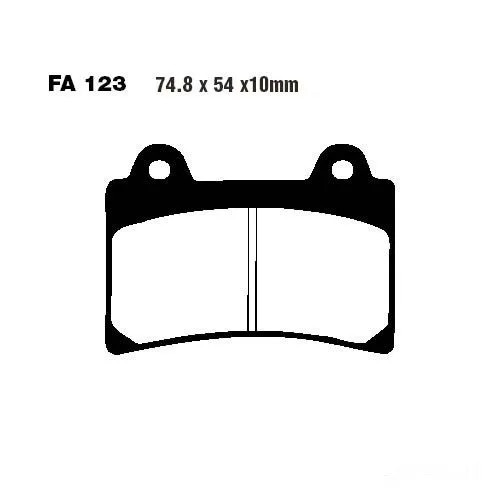 Bremsbelag BremsbeläGe Ebc FA123V Vorne FüR Yamaha Fzr 750 Rt Genesis 1987-1988-image