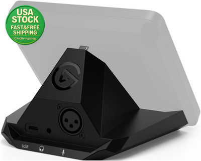 XLR Dock MK2 Audio Interface USB-C with 80Db Gain Phantom Power Effects