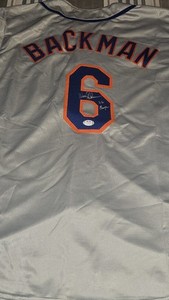 Wally Backman Signed Autograph New York Mets Jersey W/PSA Authentication