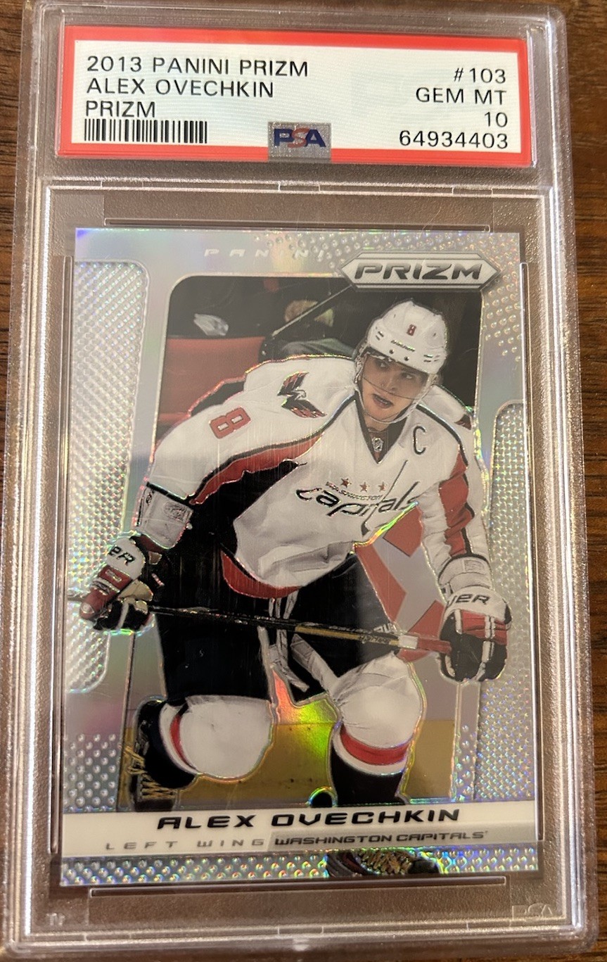 2013-14 Panini Prizm ALEX OVECHKIN #103 Silver Prizm SP PSA 10 Gem Mint POP 7