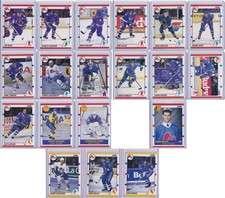Quebec Nordiques 1990-91 Score Hockey Team Set with Rookie and Traded 19 Cards
