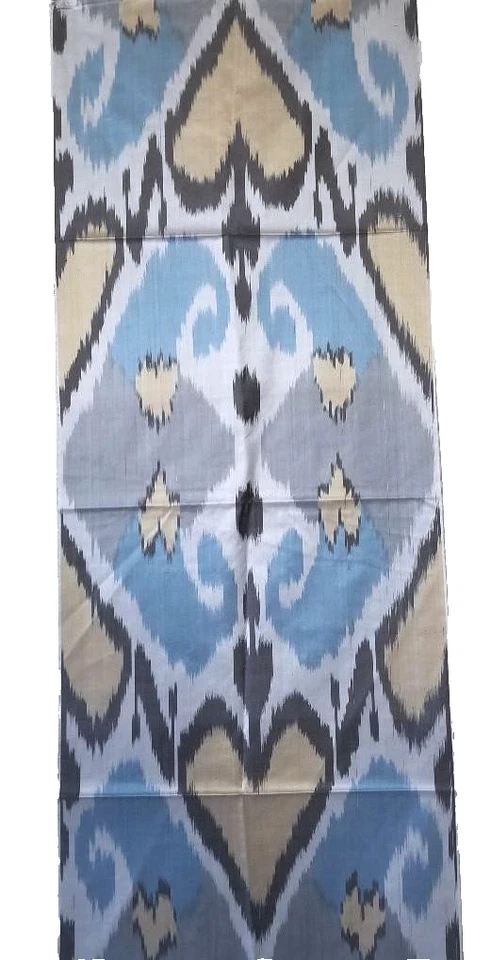 TELA UZBEKA IKAT SHOI SEDA PURA -FINA Y DELICADA - 100% SEDA - TELA DE PRIMERA CALIDAD Foto 2 de 4
