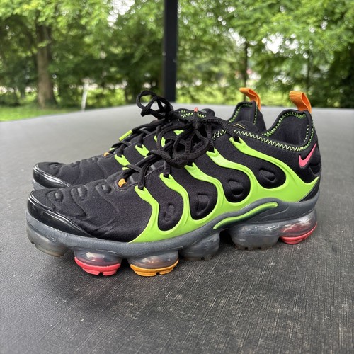 Nike Men’s 8.5 Air VaporMax Plus Lime Green Black Sneakers Shoes 2019 CU4884-001