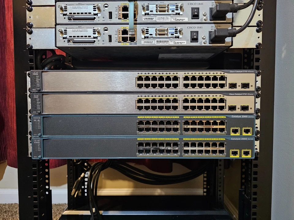Cisco CCNA & CCNP Home Lab with 16RU Rack, LOCAL PICKUP ONLY - Image 3 of 4