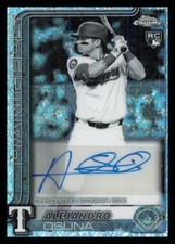 2025 Topps Chrome Update Alejandro Osuna Black And White Mini Diamond RC Auto