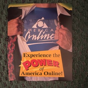 America Online AOL Version 3.0 Sticker “50 Free Hours” Software Enclosed