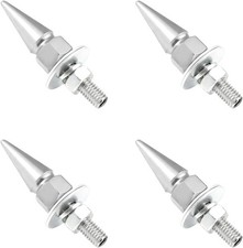 4 PCS Spikes License Plate Screws for Car, Anti Theft Spike Shape Aluminum Car P