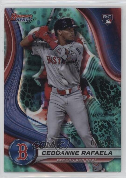 2024 Bowman's Best Aqua Lava Refractor /199 Ceddanne Rafaela #14 Rookie RC 13dp