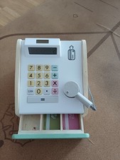 Play Tive Spielzeugkasse Holzzkasse Kaufladen Holzspielzeug mit Rechner