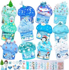 12 Pack Slimes, Blue Slime Kit, Different Butter Slimes Cloud Slimes Fluffy DIY