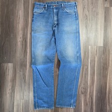 Wrangler Cowboy Cut Regular Fit Jeans Mens 33x31 Medium Wash Blue Denim