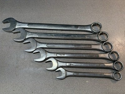 VINTAGE COMBO WRENCHES 5/8 -1  USED DROP FORGED MADE TAIWAN GOOD CONDITION L-TA