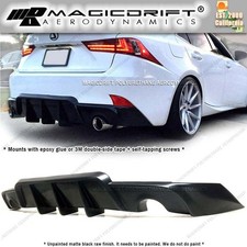 For 14 15 16 Lexus Is250 Is350 Sedan W Style Shark Fins Rear Bumper Diffuser Lip