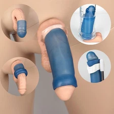 Male Penis Extender Stretcher Vacuum Enhancer Enlarger Soft Silicone Sleeve Men