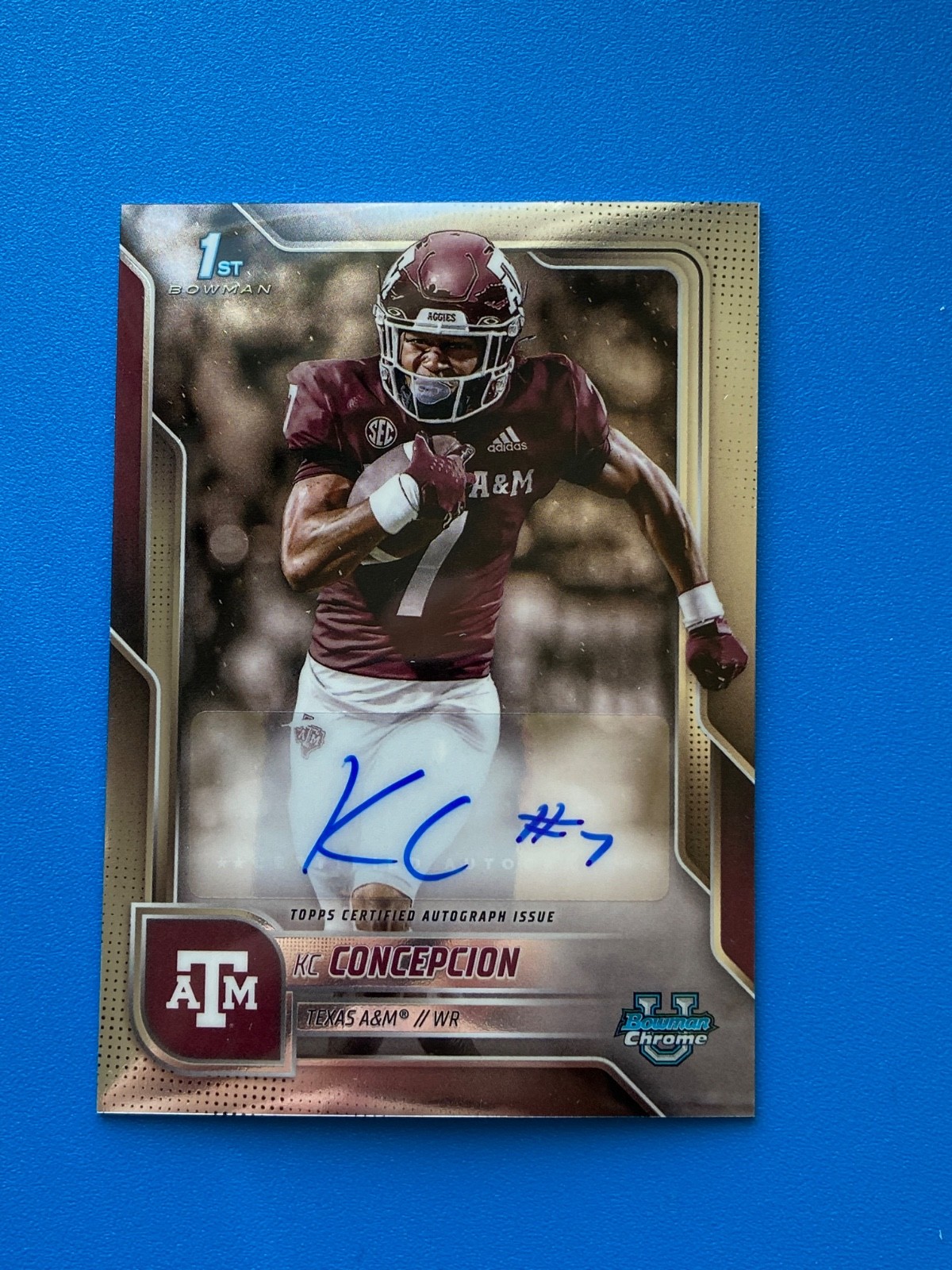 2025 Bowman Chrome University KC Concepcion 1st Auto BCA-KCO