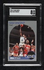 1990 NBA Hoops ( Wearing #12 Jersey) Sam Vincent Michael Jordan SGC 8 HOF 1ik5