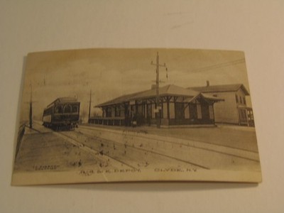 R. S. & E. Depot, Clyde, New York, Postcard