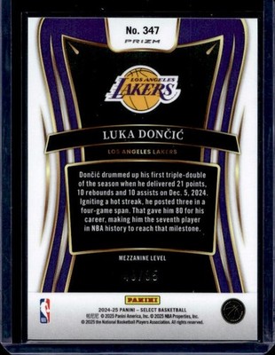 2024-25 Panini Select Luka Doncic #347 Maroon /175 Mezzanine Level