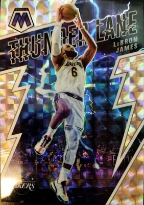 LeBron James Mosaic 21-22 - Thunder Lane Mosaic Prizm #6 Lakers