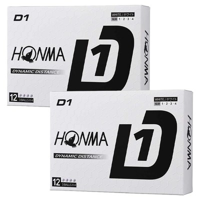[2 Dutzend] HONMA GOLF Honma D1 Ball 2024 Modell BT2401 Weiß (24 Teile)