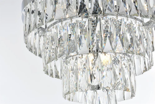 Elegant Lighting Josephine 18" Flush Mount in Chrome - Picture 6 of 8