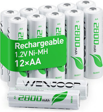 Rechargeable AA Batteries, 2800Mah High Capacity Double a Batteries 12Pack Nimh 2.06 per gallon