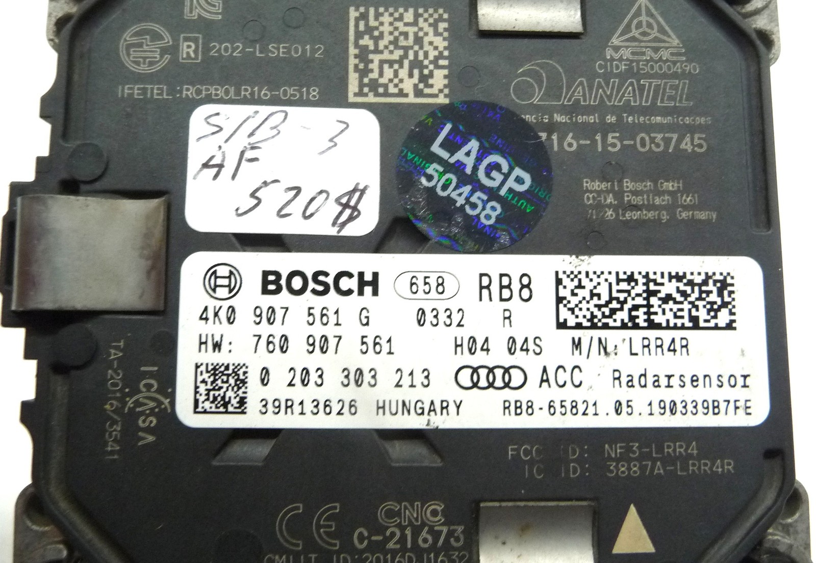 Lamborghini Urus 2018-2019 Radar sensor P/N 4K0907561G