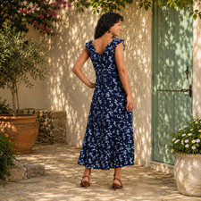 Women Casual Sleeveless Ruffle Maxi Sundress - Universal Thread