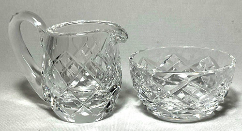 WATERFORD ~ Quality Crystal MINI CREAMER & OPEN SUGAR BOWL ~ Ireland
