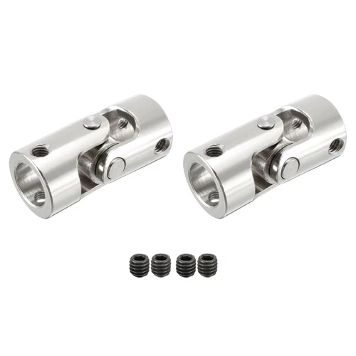 2 Pack 10mm to 10mm Rotatable Universal Steering Shaft U Joint Coupler L35 x D16 - Picture 1 of 4