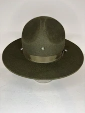 Stratton Campaign Hat F40 Conservation Green Size 6 3/4 Felt Hat 