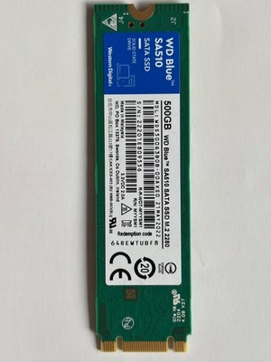 Western Digital WD Blue SA510 500GB M.2 2280 SATA SSD Solid State Drive