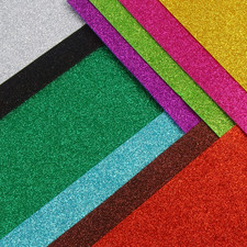 10 Pcs Glitter EVA Foam Paper Sheets,Thick Self-Adhesive Sparkle EVA Paper Stick