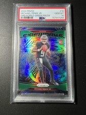 2024 Panini Prizm - Fireworks Michael Penix Jr. #16 Green Prizm (RC)