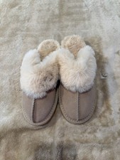 Style Co. Women's Faux Fur Trim Microsuede Mule Slippers