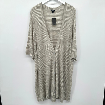 Torrid Tunic Cardigan Sweater Duster Size 6 6X Open Knit Quiet Luxury 3X 4X NWT