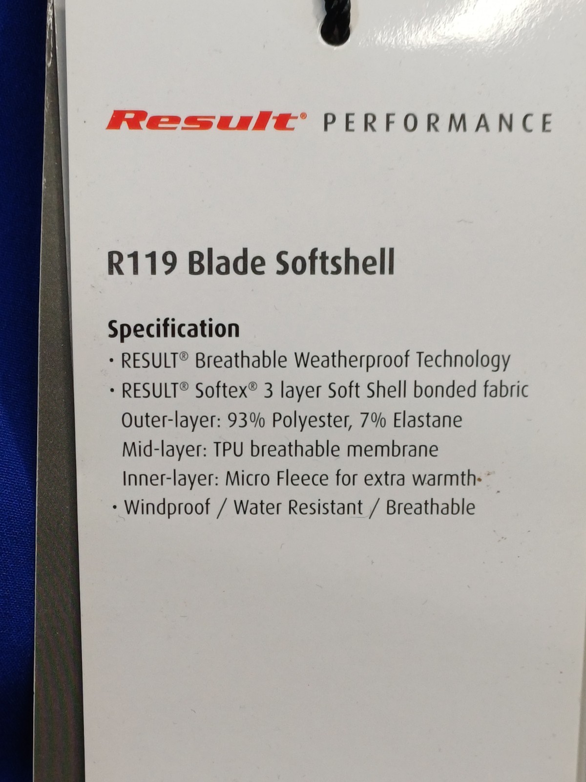 RESULT Performance Soft Shell Jacket Men XS Blue … - image 18