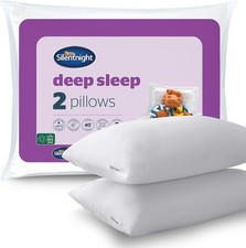 Image of Silentnight Deep Sleep Pillows 2 Pack – Medium Support Comfortable Hollowfibr