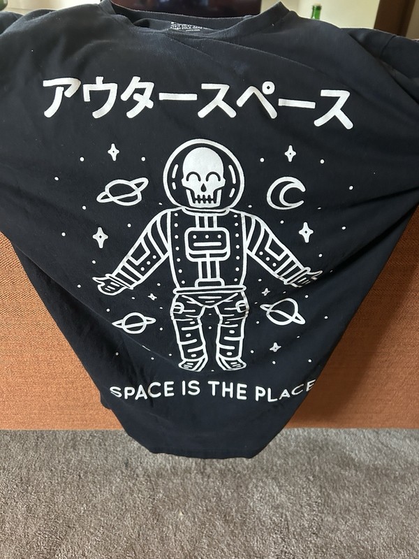 Cool Shirtz Cool T Shirt SPACE IS THE PLACE Japanese Text Outer space Melbourne
