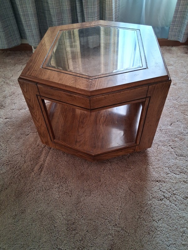 glass top end table for living room