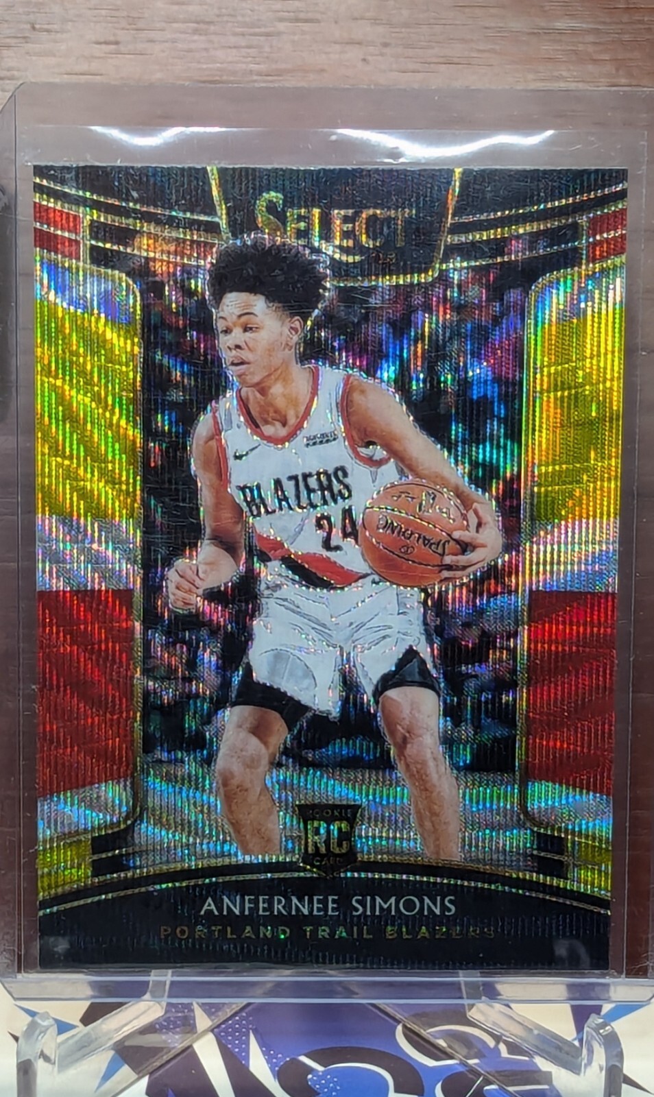 Anfernee Simons RC 2018-19 Panini Select Concourse Tri-Color Prizm #39 Rookie