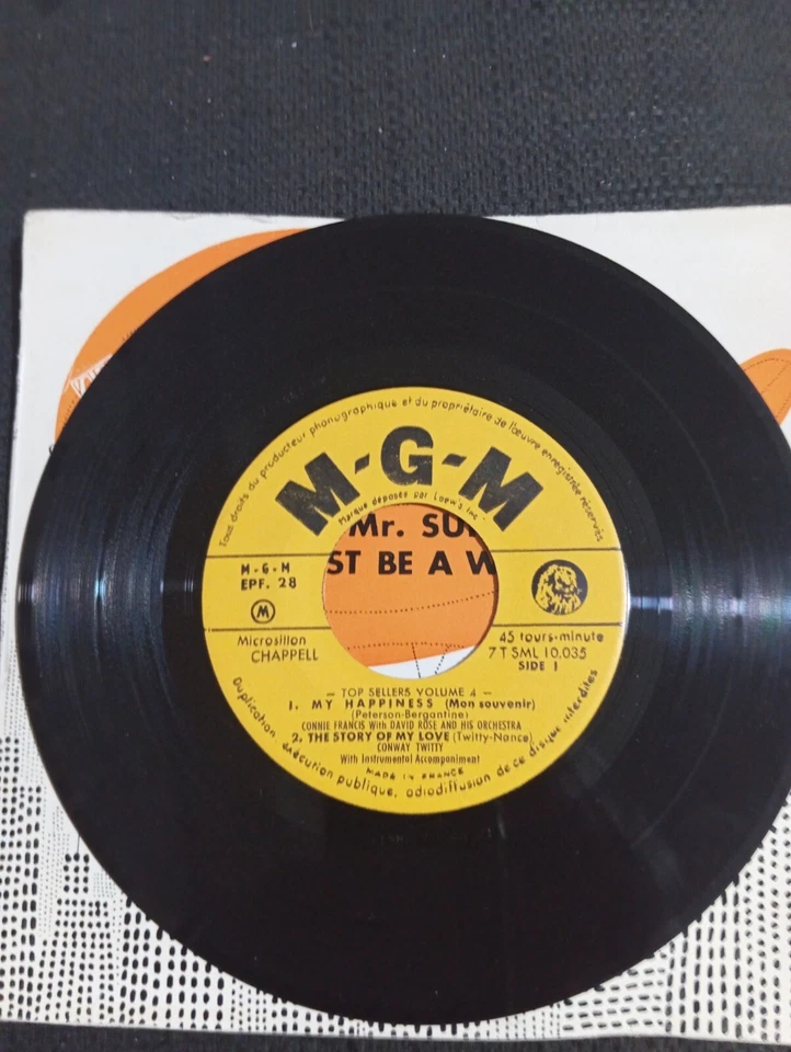 Connie Francis my happyness Conway Twitty+2 MGM EP Top Sellers vol.4 France - Image 3 of 3