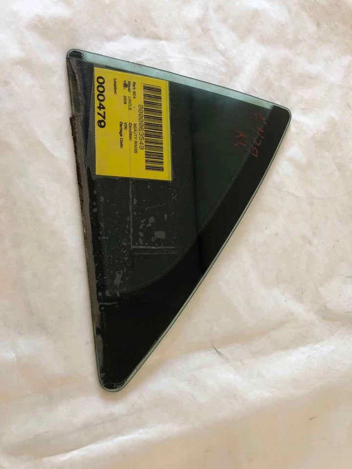 Lincoln LS 2003-2006 sedán ventilación trasera ventana de vidrio lado del conductor izquierdo moldura negra Foto 3 de 4