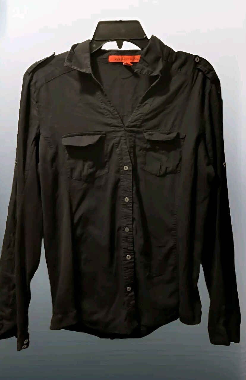 Mango Love Basic Women's Button down Safari shirt… - image 1