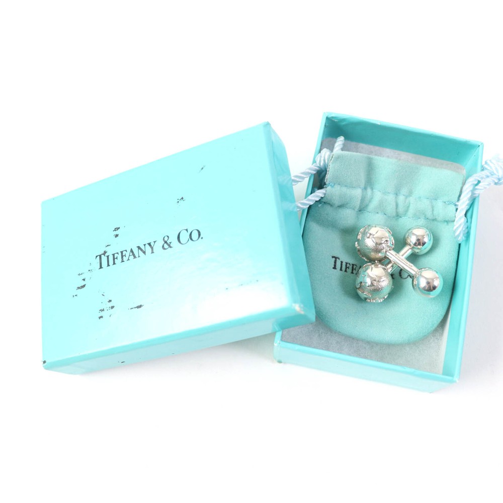 Tiffany & Co. Men's Earth Motif Accessories Cufflinks Sv925 Silver