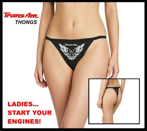 Pontiac Trans Am Firebird Women's Underwear Black, Cotton Basic Panties Thong - Picture 1 of 8